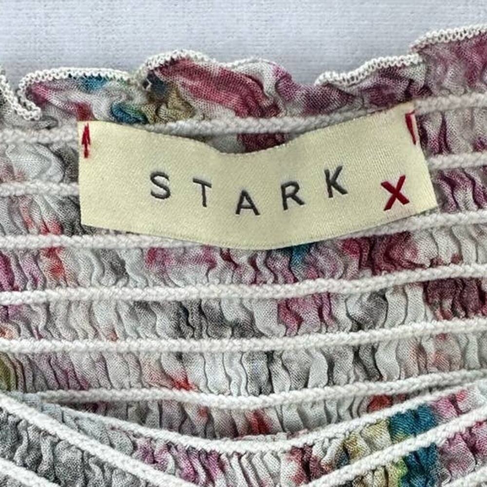 Anthropologie Stark X Tie Dye Mini Skirt Elastic Waist Shirred Pull On Small - Picture 5 of 5